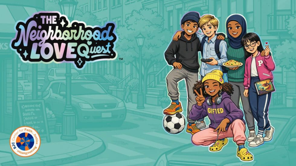 A group of animated characters enjoys a casual urban setting, with one balancing on a soccer ball and another holding a smartphone, under the "Gearhead Game Quest" logo.