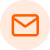 An orange envelope icon is displayed on a beige circular background.