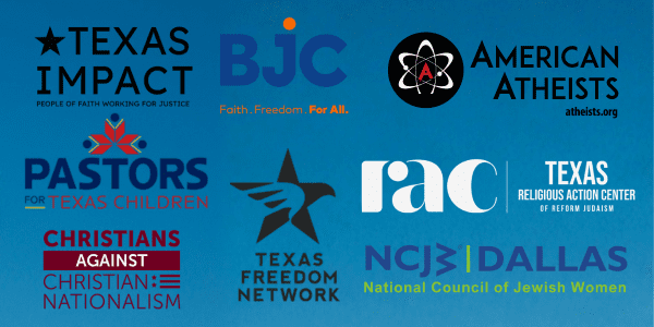 A collection of logos from various organizations is displayed against a blue background.