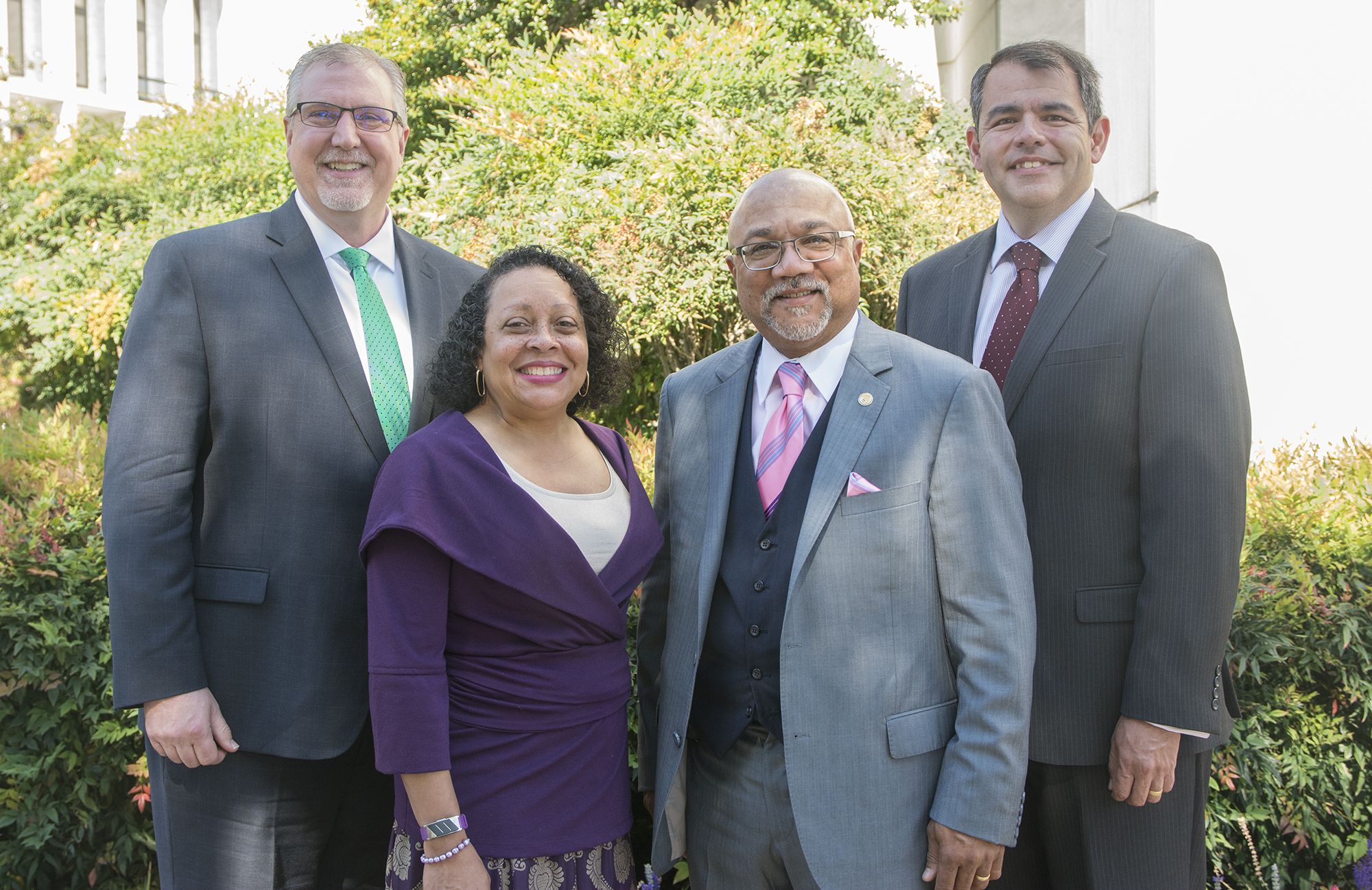 From left to right: Board Chair Dan Hamil, Treasurer Valoria Cheek, Vice Chair Tee Boddie, Secretary Jesse Rincones