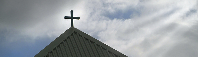 cross and clouds