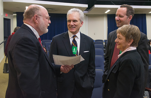 Baptist leaders attending the White House event included (left to right): Roy Medley of American Baptist Churches USA, Walker, Curtis Ramsey-Lucas of American Baptist Home Mission Societies, and Suzii Paynter of the Cooperative Baptist Fellowship.