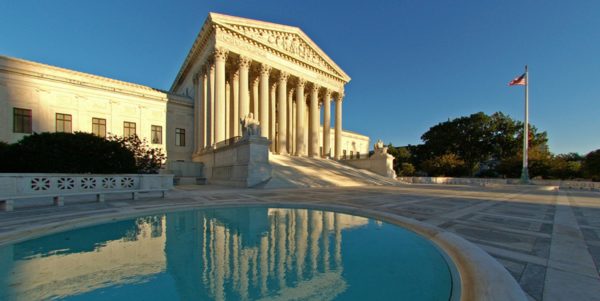 The Supreme Court building and reflecting pool