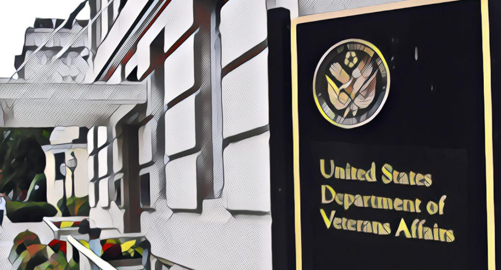 photo illustration of the VA building in Washington DC