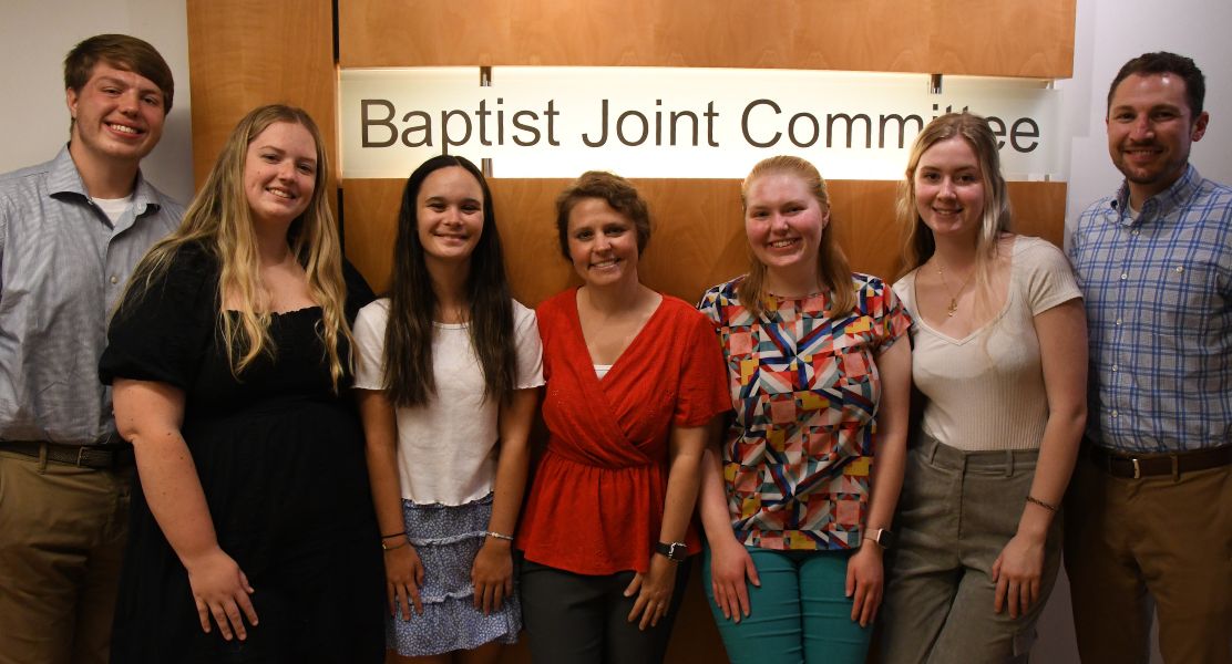Students from Ardmore Baptist Church visit BJC's office in Washington, D.C.