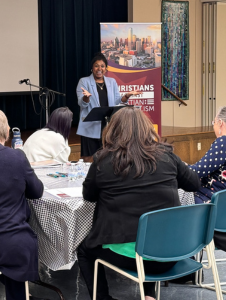 Photo Illustration of a partial computer keyboard and headphones with a wire